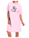 Taurus Illustration Adult Wear Around Night Shirt and Dress-Night Shirt-TooLoud-Pink-One-Size-Fits-Most-Davson Sales