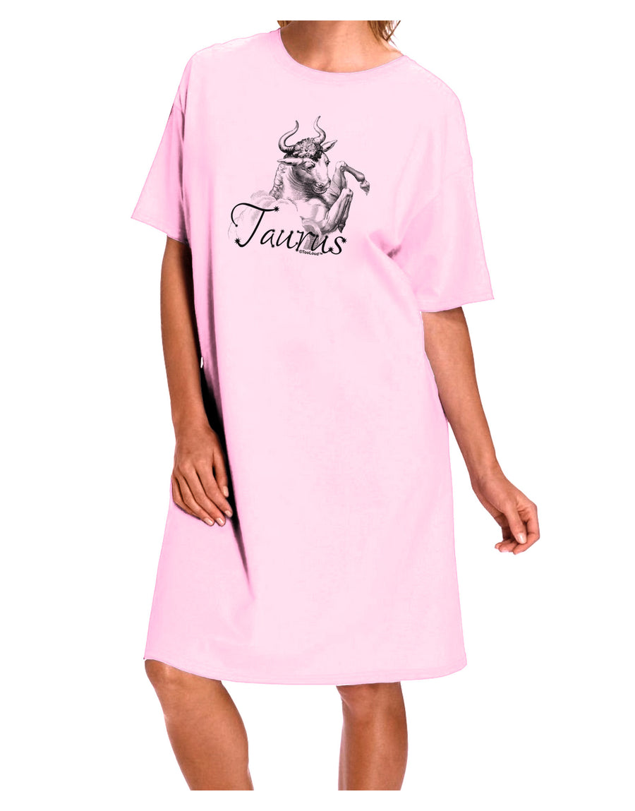 Taurus Illustration Adult Wear Around Night Shirt and Dress-Night Shirt-TooLoud-Red-One-Size-Fits-Most-Davson Sales