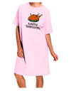 Happy Thanksgiving Adult Wear Around Night Shirt and Dress-Night Shirt-TooLoud-Pink-One-Size-Fits-Most-Davson Sales