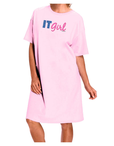 IT Girl Adult Wear Around Night Shirt and Dress-Night Shirt-TooLoud-Pink-One-Size-Fits-Most-Davson Sales