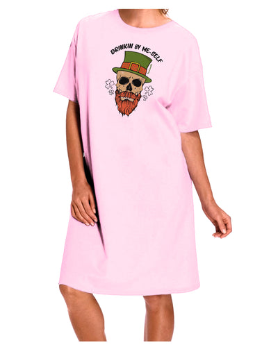 Drinking By Me-Self Adult Wear Around Night Shirt and Dress-Night Shirt-TooLoud-Pink-One-Size-Fits-Most-Davson Sales