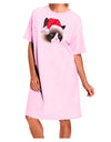 Santa Hat Disgruntled Siamese Cat Adult Wear Around Night Shirt and Dress by-Night Shirt-TooLoud-Pink-One-Size-Fits-Most-Davson Sales