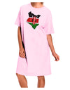 Kenya Flag Silhouette Distressed Adult Wear Around Night Shirt and Dress-Night Shirt-TooLoud-Pink-One-Size-Fits-Most-Davson Sales