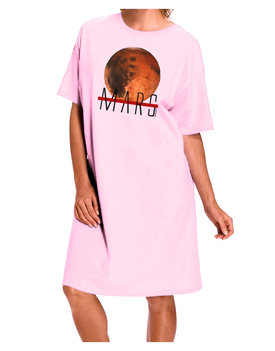 Planet Mars Text Adult Wear Around Night Shirt and Dress-Night Shirt-TooLoud-Pink-One-Size-Fits-Most-Davson Sales