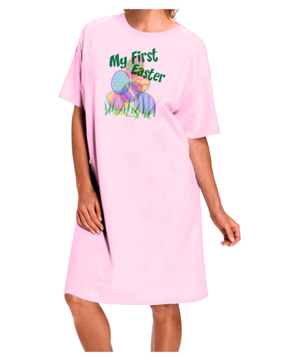 My First Easter Gel Look Print Adult Wear Around Night Shirt and Dress-Night Shirt-TooLoud-Pink-One-Size-Fits-Most-Davson Sales