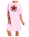 Blood Red Skull Adult Wear Around Night Shirt and Dress by TooLoud-Night Shirt-TooLoud-Pink-One-Size-Davson Sales