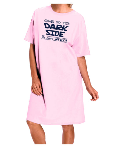 Come To The Dark Side - Tattoos Adult Wear Around Night Shirt and Dress by-Night Shirt-TooLoud-Pink-One-Size-Fits-Most-Davson Sales