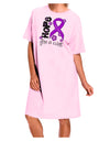 Hope for a Cure - Purple Ribbon Crohn’s Disease - Flowers Adult Wear Around Night Shirt and Dress-Night Shirt-TooLoud-Pink-One-Size-Fits-Most-Davson Sales