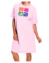 PLUR Squares Color Adult Wear Around Night Shirt and Dress-Night Shirt-TooLoud-Pink-One-Size-Fits-Most-Davson Sales