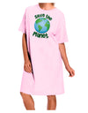 Save the Planet - Earth Adult Wear Around Night Shirt and Dress-Night Shirt-TooLoud-Pink-One-Size-Fits-Most-Davson Sales