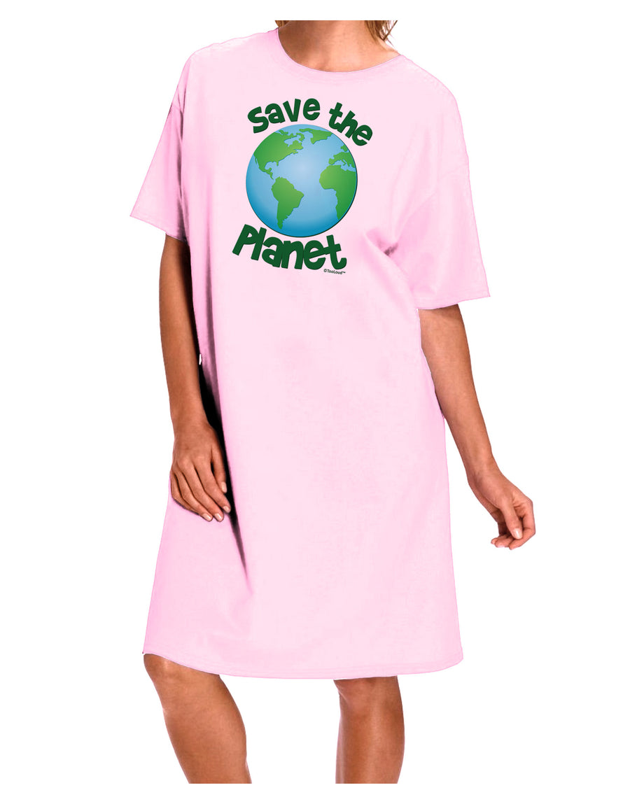 Save the Planet - Earth Adult Wear Around Night Shirt and Dress-Night Shirt-TooLoud-Pink-One-Size-Fits-Most-Davson Sales