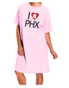 I Heart Phoenix Adult Wear Around Night Shirt and Dress-Night Shirt-TooLoud-Pink-One-Size-Davson Sales