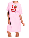 I Heart Spicy Food Adult Wear Around Night Shirt and Dress-Night Shirt-TooLoud-Pink-One-Size-Fits-Most-Davson Sales