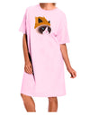 Disgruntled Cat Wearing Turkey Hat Adult Wear Around Night Shirt and Dress by-Night Shirt-TooLoud-Pink-One-Size-Fits-Most-Davson Sales