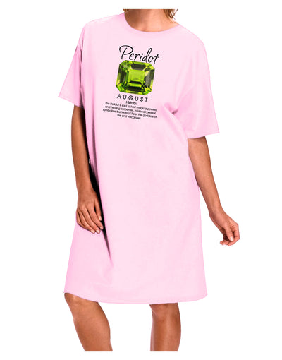 Birthstone Peridot Adult Wear Around Night Shirt and Dress-Night Shirt-TooLoud-Pink-One-Size-Fits-Most-Davson Sales