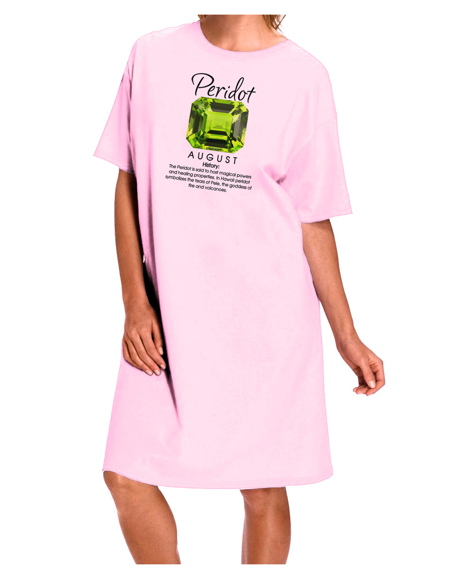 Birthstone Peridot Adult Wear Around Night Shirt and Dress-Night Shirt-TooLoud-White-One-Size-Fits-Most-Davson Sales