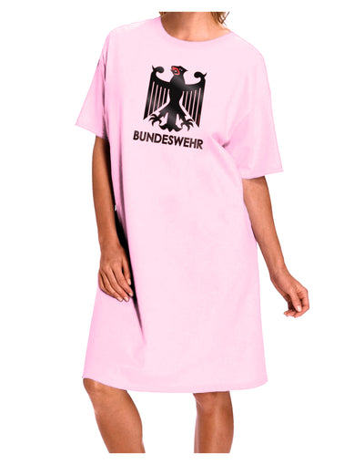 Bundeswehr Logo with Text Adult Wear Around Night Shirt and Dress-Night Shirt-TooLoud-Pink-One-Size-Fits-Most-Davson Sales