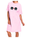 8-Bit Skull Love - Boy and Boy Adult Wear Around Night Shirt and Dress-Night Shirt-TooLoud-Pink-One-Size-Fits-Most-Davson Sales