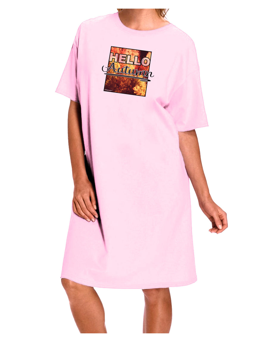 Hello Autumn Adult Wear Around Night Shirt and Dress-Night Shirt-TooLoud-Pink-One-Size-Fits-Most-Davson Sales