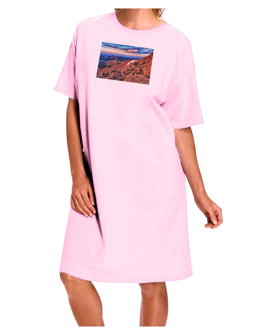 Colorado Mtn Sunset Adult Wear Around Night Shirt and Dress-Night Shirt-TooLoud-Pink-One-Size-Fits-Most-Davson Sales