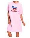 Sanders Bubble Symbol Adult Wear Around Night Shirt and Dress-Night Shirt-TooLoud-Pink-One-Size-Fits-Most-Davson Sales