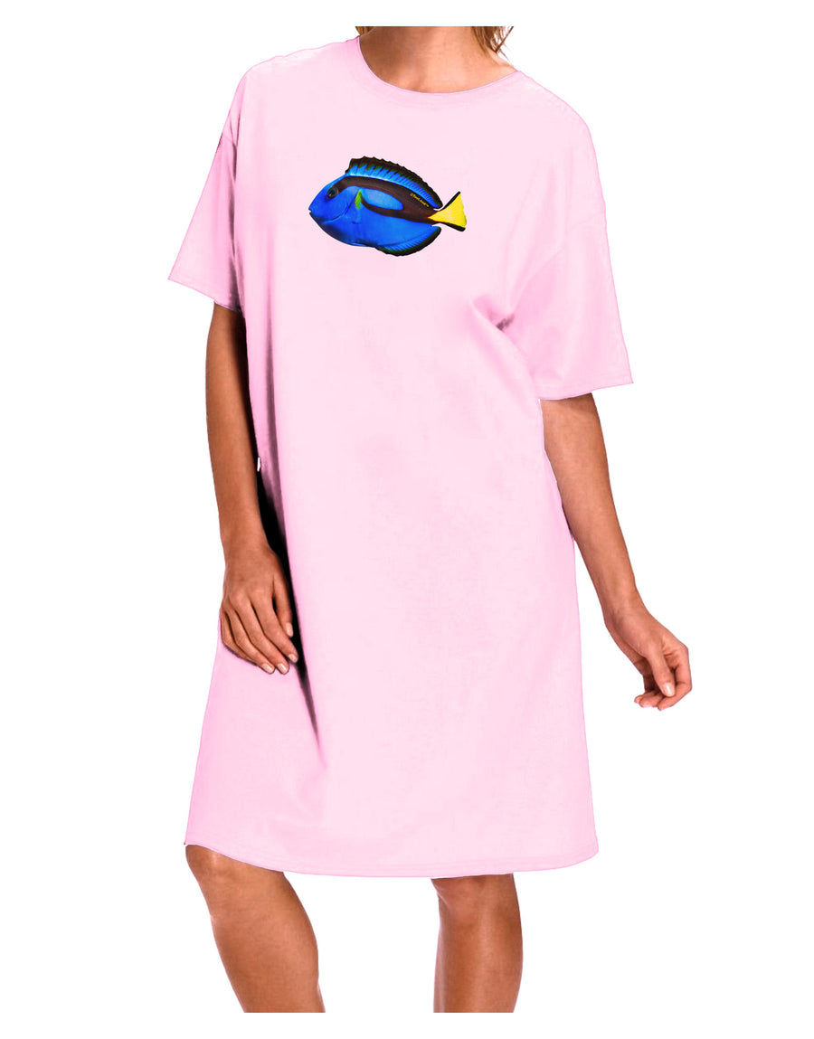 Blue Tang Fish Adult Wear Around Night Shirt and Dress-Night Shirt-TooLoud-Pink-One-Size-Fits-Most-Davson Sales