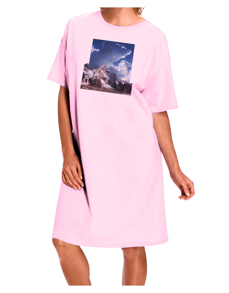 Mountain Pop Out Adult Wear Around Night Shirt and Dress by TooLoud-Night Shirt-TooLoud-Pink-One-Size-Davson Sales