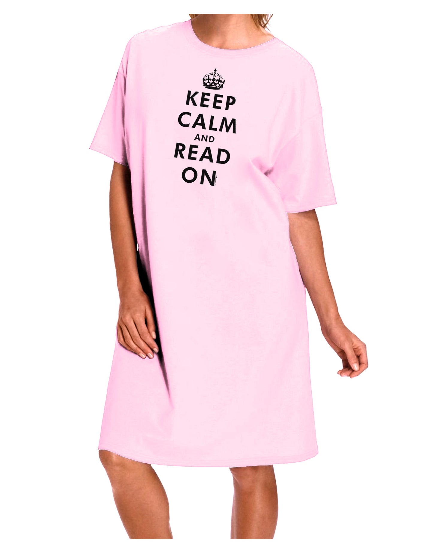 Keep Calm and Read On Adult Wear Around Night Shirt and Dress-Night Shirt-TooLoud-Pink-One-Size-Fits-Most-Davson Sales