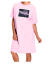 TooLoud What We Think Buddha Adult Wear Around Night Shirt and Dress-Night Shirt-TooLoud-Pink-One-Size-Fits-Most-Davson Sales