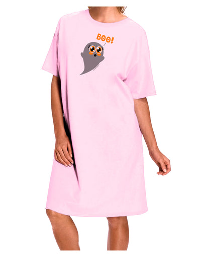 Cute Boo Ghost Adult Wear Around Night Shirt and Dress-Night Shirt-TooLoud-Pink-One-Size-Fits-Most-Davson Sales