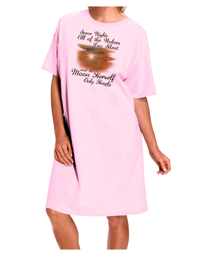 The Moon Herself Howls Adult Wear Around Night Shirt and Dress-Night Shirt-TooLoud-Pink-One-Size-Fits-Most-Davson Sales