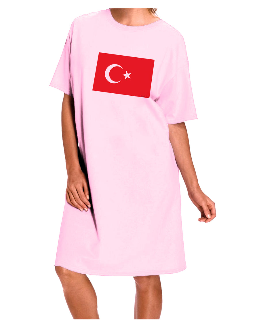 Turkey Flag Adult Wear Around Night Shirt and Dress by TooLoud-Night Shirt-TooLoud-Red-One-Size-Davson Sales