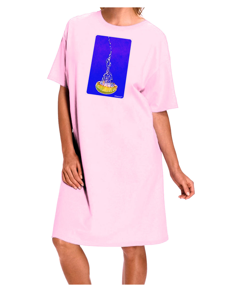 Solo Jellyfish Watercolor Adult Wear Around Night Shirt and Dress-Night Shirt-TooLoud-Pink-One-Size-Fits-Most-Davson Sales