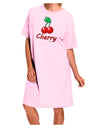 Cherry Text Adult Wear Around Night Shirt and Dress-Night Shirt-TooLoud-Pink-One-Size-Fits-Most-Davson Sales