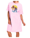 LA Beach Silhouette Letters Adult Wear Around Night Shirt and Dress-Night Shirt-TooLoud-Pink-One-Size-Fits-Most-Davson Sales