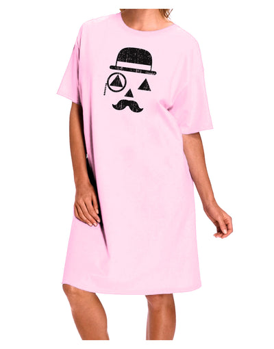 Gentleman Pumpkin Distressed Adult Wear Around Night Shirt and Dress-Night Shirt-TooLoud-Pink-One-Size-Fits-Most-Davson Sales