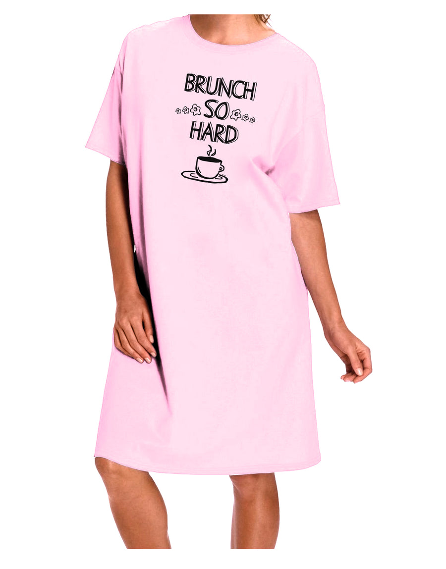 TooLoud Brunch So Hard Eggs and Coffee Adult Wear Around Night Shirt and Dress-Night Shirt-TooLoud-Red-One-Size-Fits-Most-Davson Sales