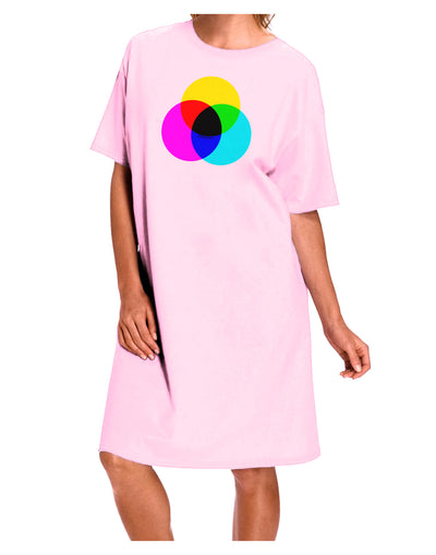 CMYK Color Model Adult Wear Around Night Shirt and Dress by TooLoud-Night Shirt-TooLoud-Pink-One-Size-Fits-Most-Davson Sales