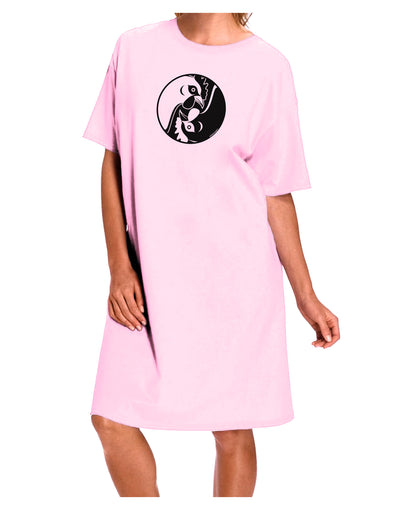 TooLoud Yin Yang Chicken Adult Wear Around Night Shirt and Dress-Night Shirt-TooLoud-Pink-One-Size-Fits-Most-Davson Sales