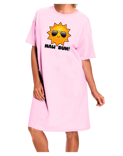 Naw Sun Cute Sun Adult Wear Around Night Shirt and Dress-Night Shirt-TooLoud-Pink-One-Size-Fits-Most-Davson Sales