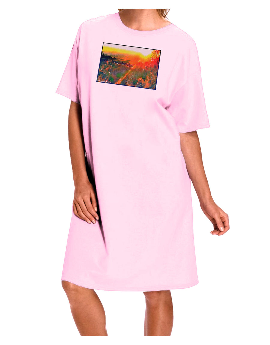 Colorado Sunset Watercolor Adult Wear Around Night Shirt and Dress-Night Shirt-TooLoud-Red-One-Size-Fits-Most-Davson Sales