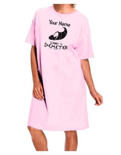 Personalized Cabin 4 Demeter Adult Wear Around Night Shirt and Dress-Night Shirt-TooLoud-Pink-One-Size-Fits-Most-Davson Sales