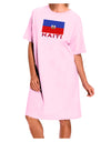 Haiti Flag Adult Wear Around Night Shirt and Dress-Night Shirt-TooLoud-Pink-One-Size-Fits-Most-Davson Sales