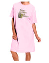 Don't Worry Be Hoppy Adult Wear Around Night Shirt and Dress-Night Shirt-TooLoud-Pink-One-Size-Fits-Most-Davson Sales