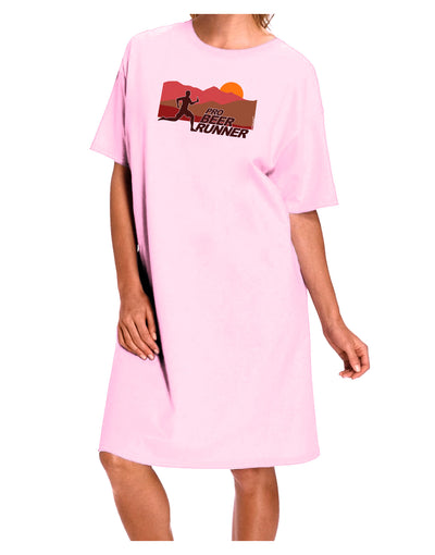 Pro Beer Runner Man Adult Wear Around Night Shirt and Dress-Night Shirt-TooLoud-Pink-One-Size-Fits-Most-Davson Sales