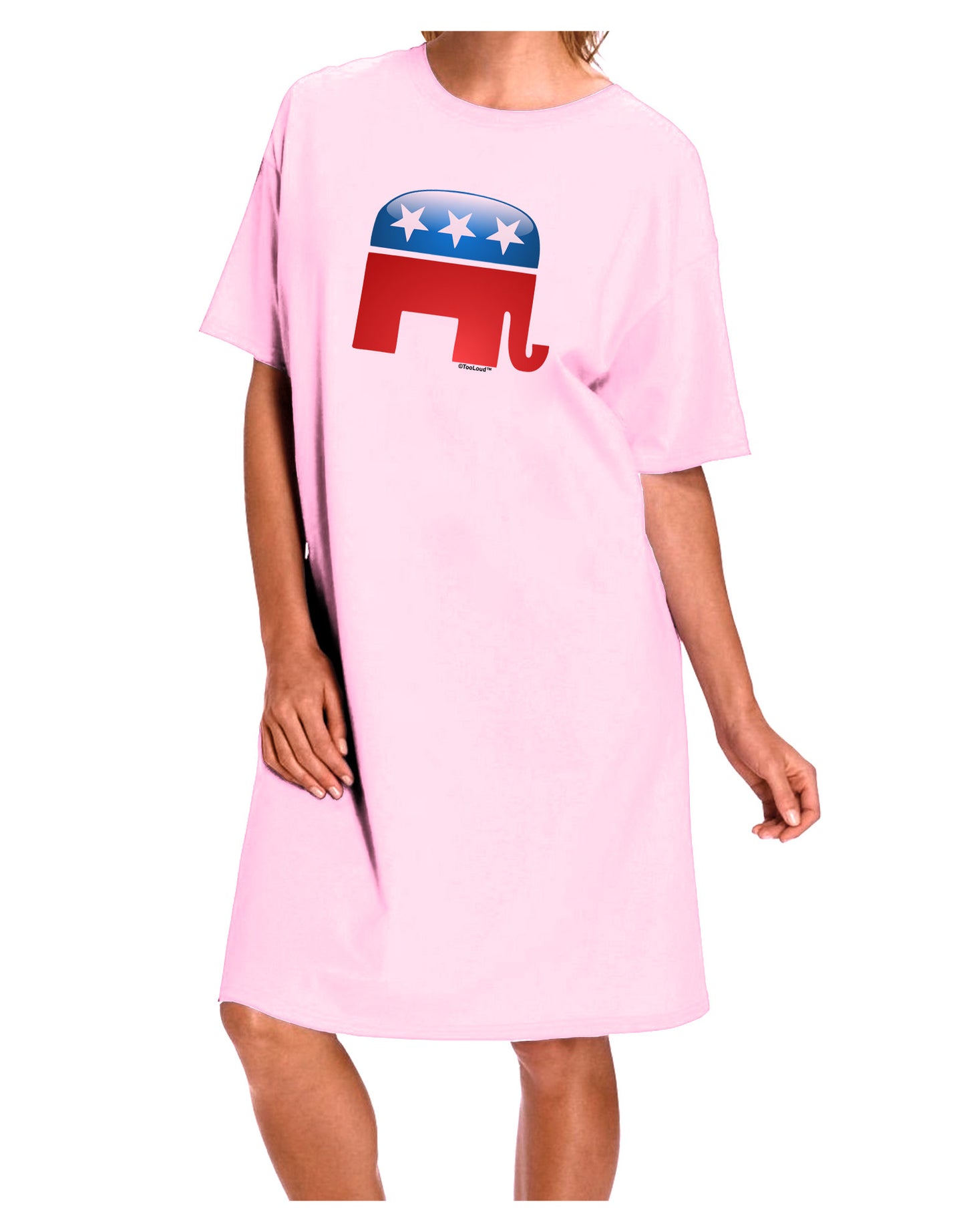 Republican Bubble Symbol Adult Wear Around Night Shirt and Dress-Night Shirt-TooLoud-Pink-One-Size-Fits-Most-Davson Sales