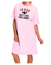 I'd Flex But I Like This Shirt Adult Wear Around Night Shirt and Dress-Night Shirt-TooLoud-Pink-One-Size-Fits-Most-Davson Sales