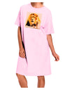 Lion Watercolor 4 Adult Wear Around Night Shirt and Dress-Night Shirt-TooLoud-Pink-One-Size-Fits-Most-Davson Sales