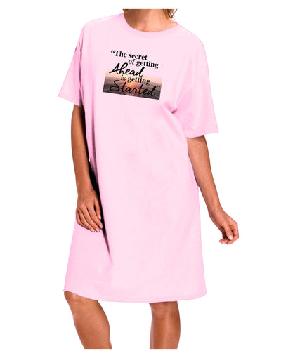 Getting Ahead Mark Twain Adult Wear Around Night Shirt and Dress-Night Shirt-TooLoud-Pink-One-Size-Fits-Most-Davson Sales