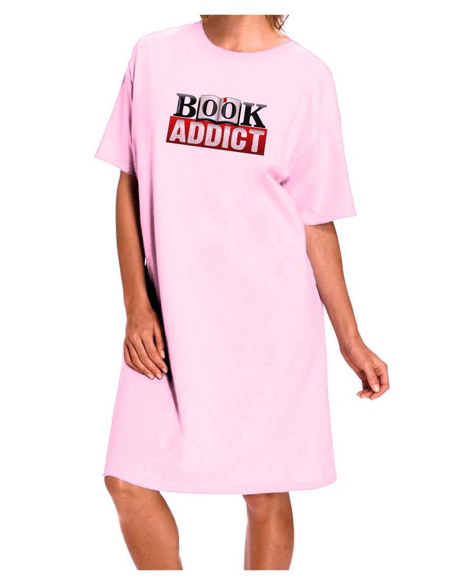 Book Addict Adult Wear Around Night Shirt and Dress-Night Shirt-TooLoud-Pink-One-Size-Fits-Most-Davson Sales